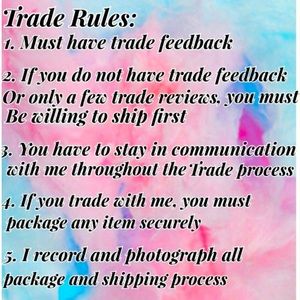 💕TRADE RULES💕